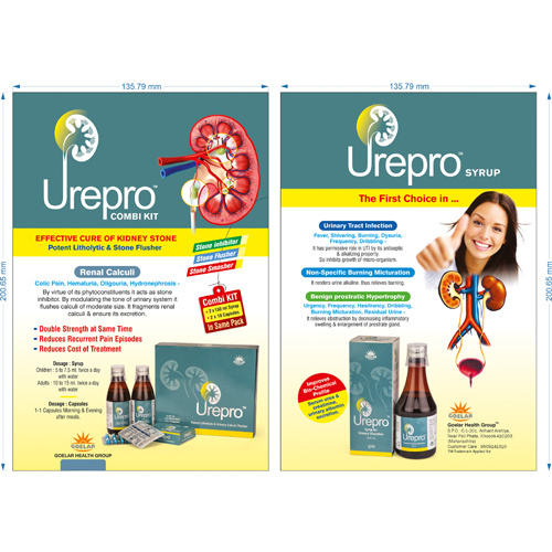 Urepro Syrup - 200ml Liquid Formula | Effective Litholytic Kidney Stone Relief, Urinary Alkalinizer, And General Medicine For Uti Symptoms