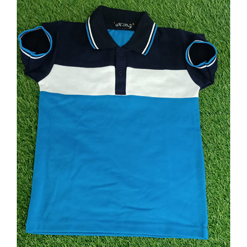 Kids Uniform T-Shirt - Cotton Material, Unisex Design, Classic Collar, Customized Logo | Shrink Resistant, Perfect Stitching, Captivating Look