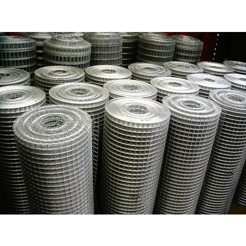 GI Welded Wire Mesh - Iron Material, Square Wire Mesh, Silver Color, Welded Surface Treatment | Durable and Versatile for Industrial Applications