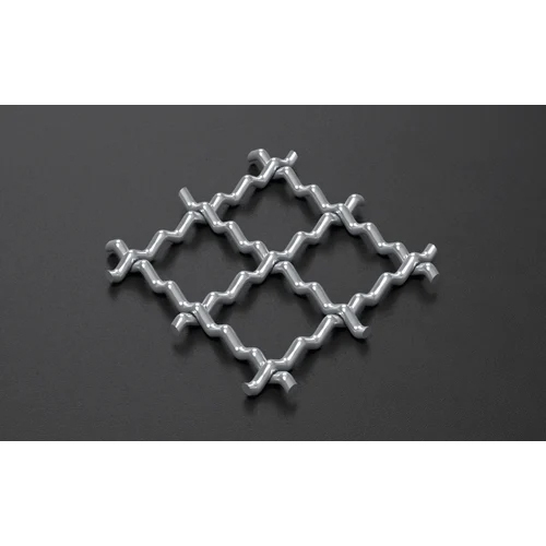 Crimped Wire Mesh - Stainless Steel, Expanded Mesh Style, Silver Color | Galvanized Surface Treatment for Enhanced Durability and Corrosion Resistance