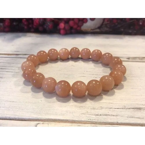 10mm A Grade Sunstone Bracelet, Sunstone Wrist Mala, Crystals