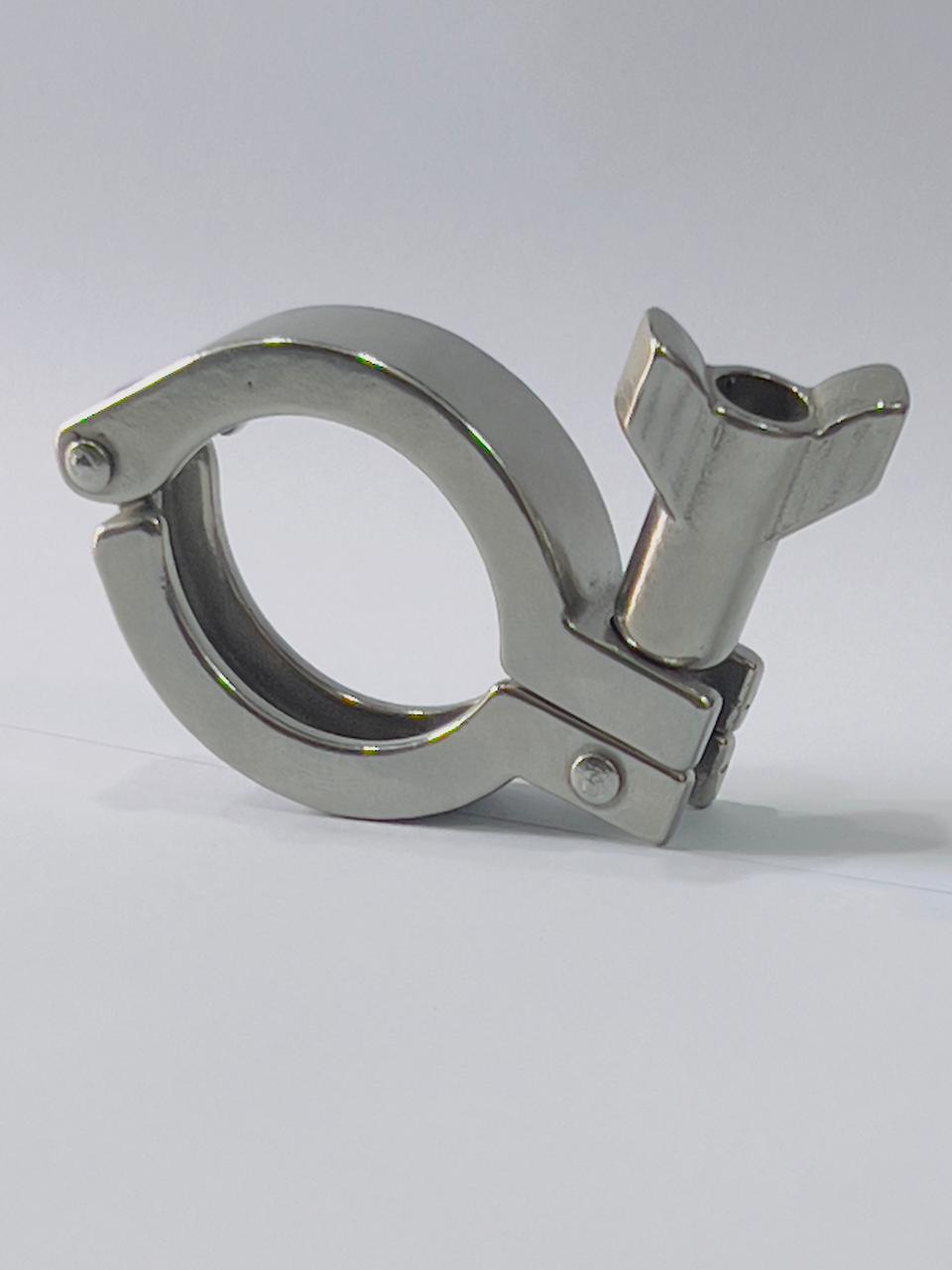 Tri Clover Clamps - Stainless Steel 202, 304l, 316l | Silver, Polished, Customized Shape For Easy Cleaning In Pharmaceuticals & Food Industries