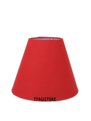 Red Cotton Lamp Shade By Tyagi Store