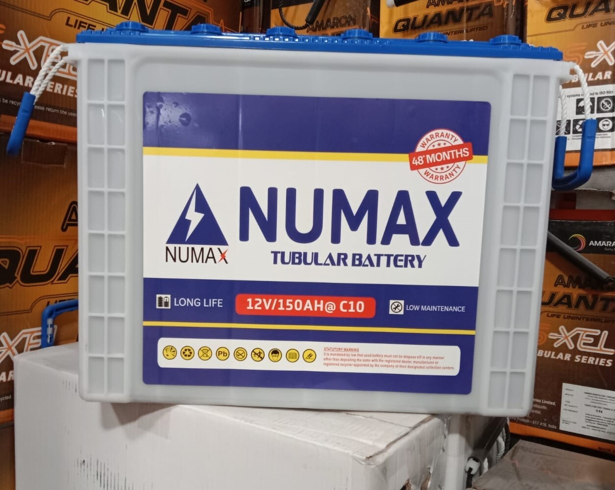 Numax 1 Kva 1 Phase Inverter With Numax Tubular Battery In Hyderabad