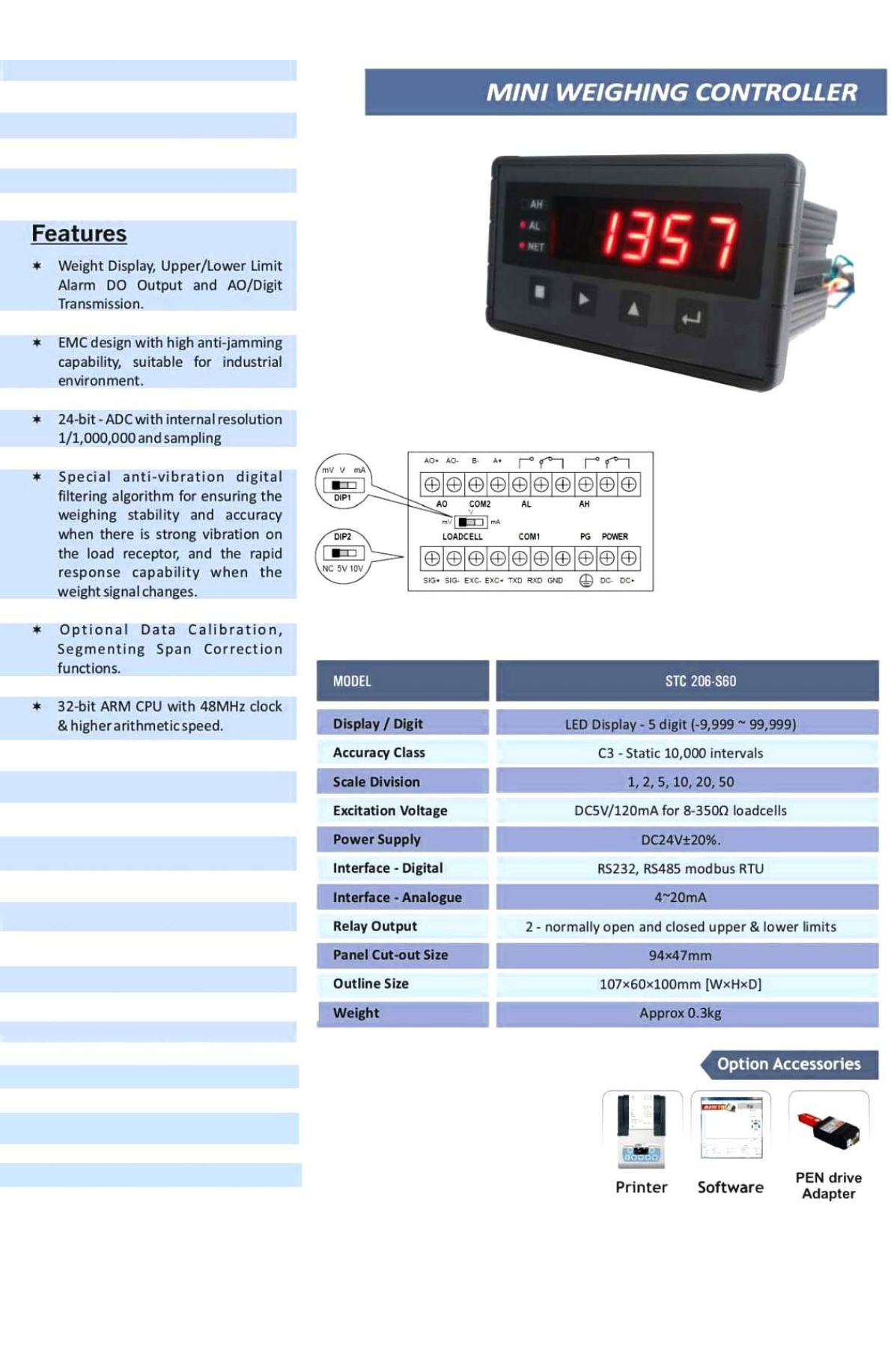 Gray Rs485 Batch Automation Weight Controller