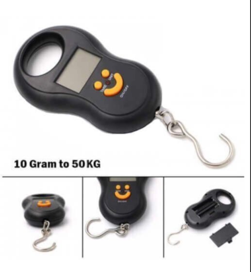 Hanging Scale 50 Kg 2 - Plastic, 11.5 X 7 X 2.5 Cm , Lcd Display, 2 X Aaa Battery Power Supply, 50 Kg Capacity, 5g Accuracy
