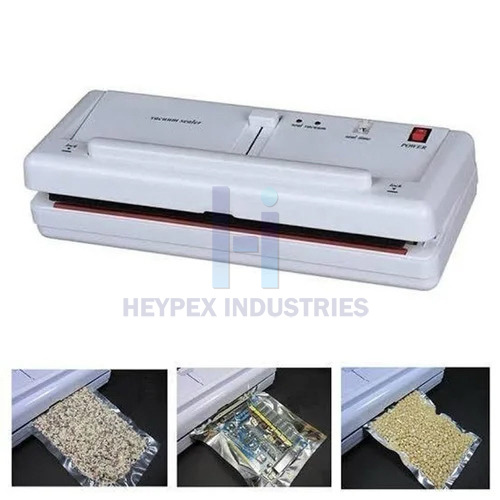 Household Vacuum Packaging Machine - Mild Steel, 370*140*73mm, White | Semi-automatic, 500w Power, 220v Voltage, 10kg Weight, Warranty Included