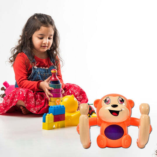 Banana Monkey With Musical Toy With Light And Sound Effects Monkey Toy (4517)