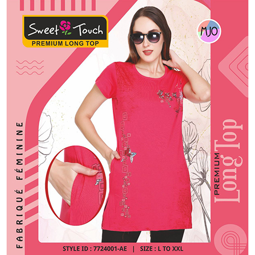 Red 7724001-ae Premium Ladies Long Top