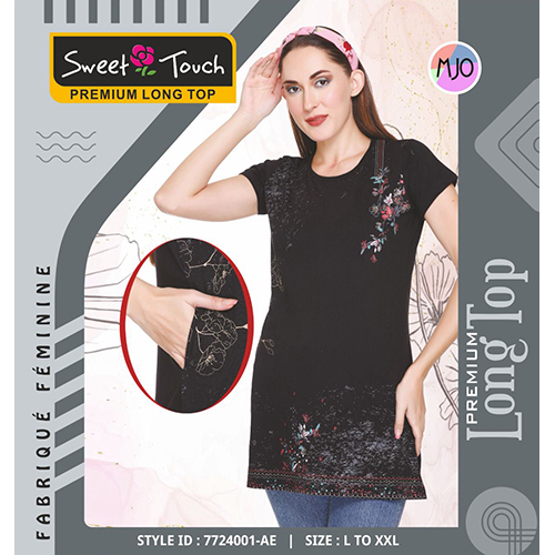 Red 7724001-ae Premium Ladies Long Top