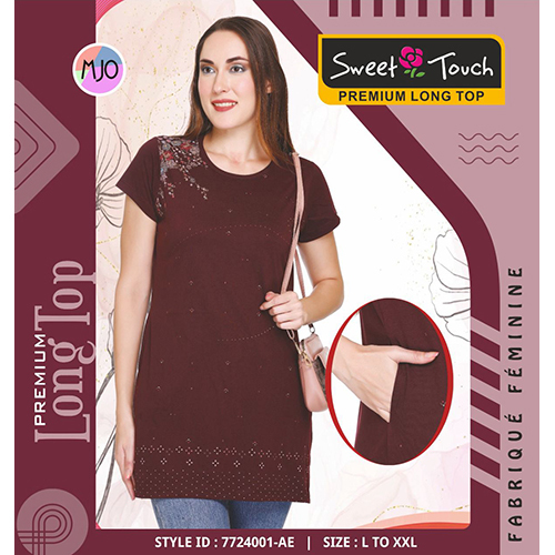 Red 7724001-ae Premium Ladies Long Top