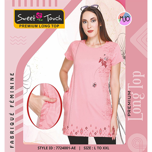 Red 7724001-ae Premium Ladies Long Top