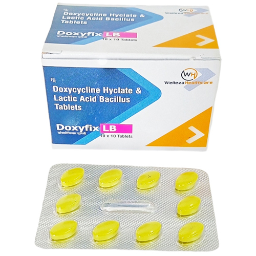 Doxycycline Hyclate And Lactic Acid Bacillus Tablets - Expiration Date: As Per Mention Months