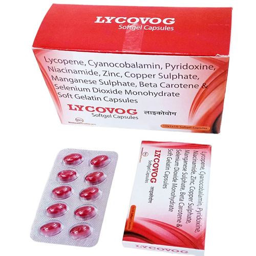 Lycopene Cyanocobalamin Pyridoxine Niacinamide Zinc Copper And Selenium Dioxide Monohydrate Soft Gelatin Capsules - Drug Type: General Medicines