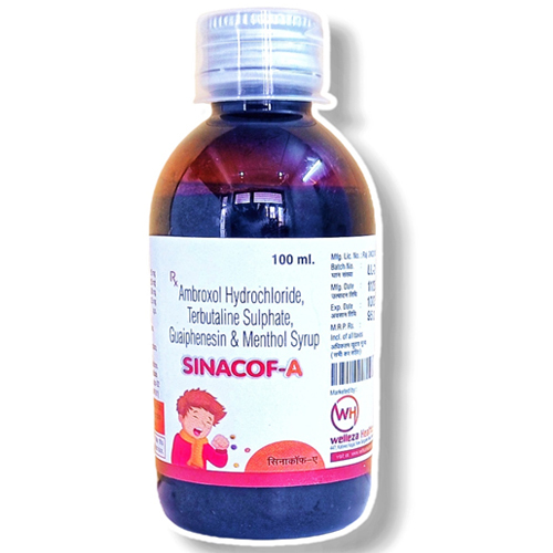 100ml Ambroxol Hydrochloride Terbutaline Sulphate Guaiphenesin And Menthol Syrup - Drug Type: General Medicines