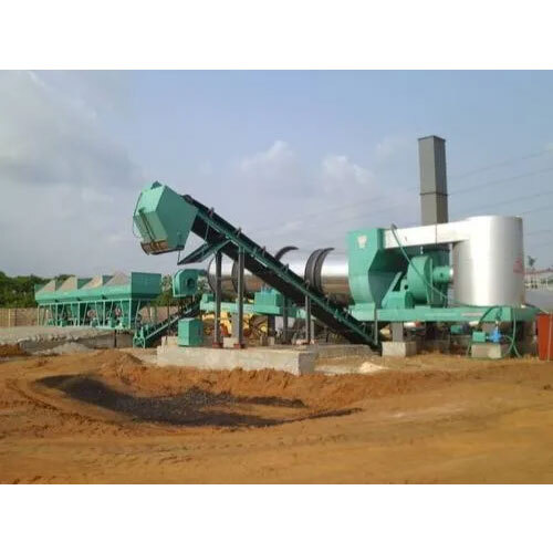 Asphalt Drum Mix Plant - High-Quality Steel, Different Sizes, Vibrant Green Color, Automatic Operation | No Computerization Required, Ideal for Distributors and Manufacturers