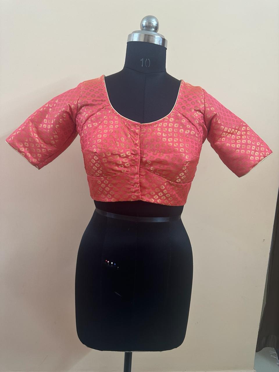 Ladies Banarasi Silk Blouse - Bust Size: 36-42 Inches (Adjustable) Inch (In)