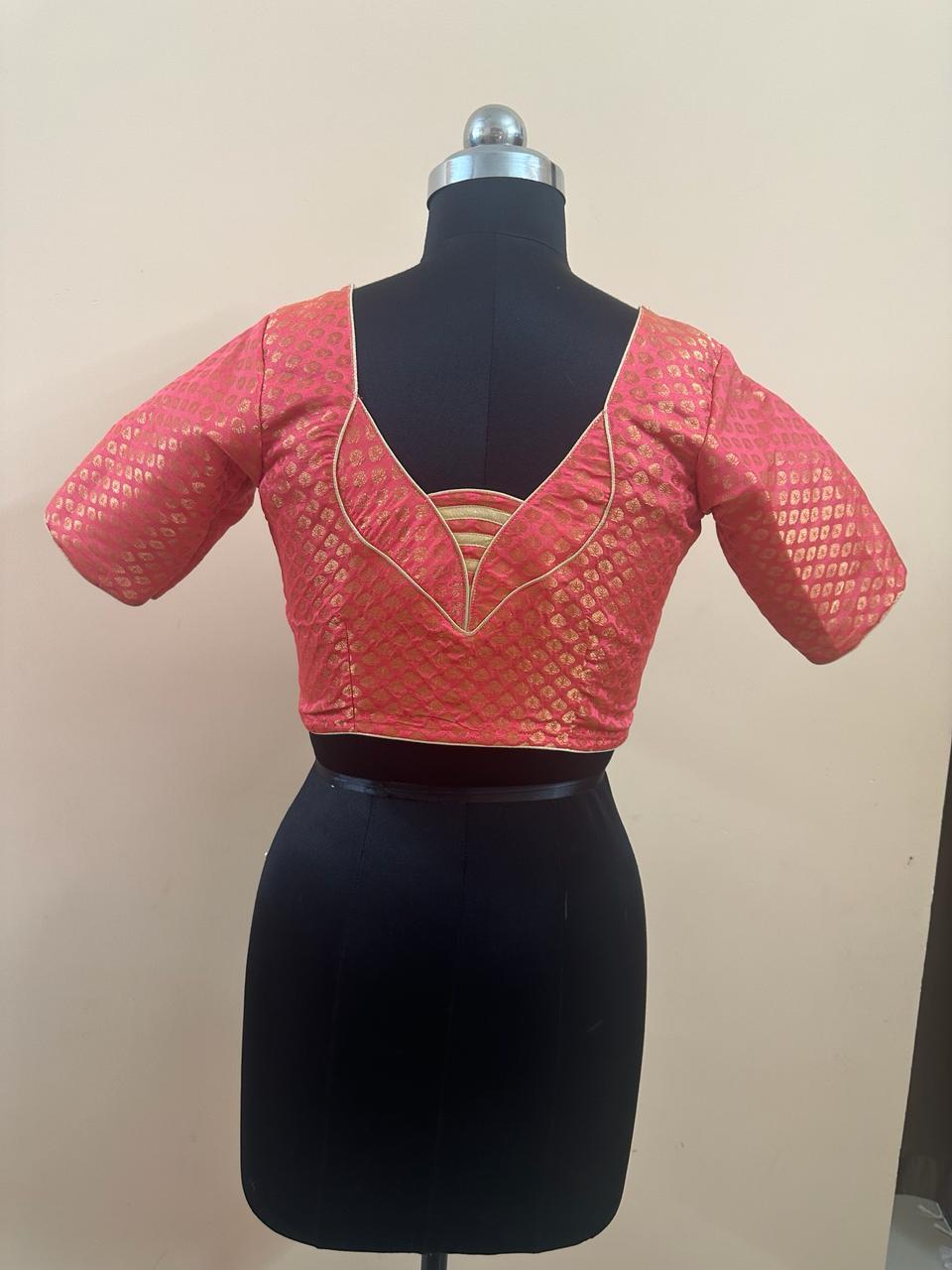 Ladies Banarasi Silk Blouse - Bust Size: 36-42 Inches (Adjustable) Inch (In)