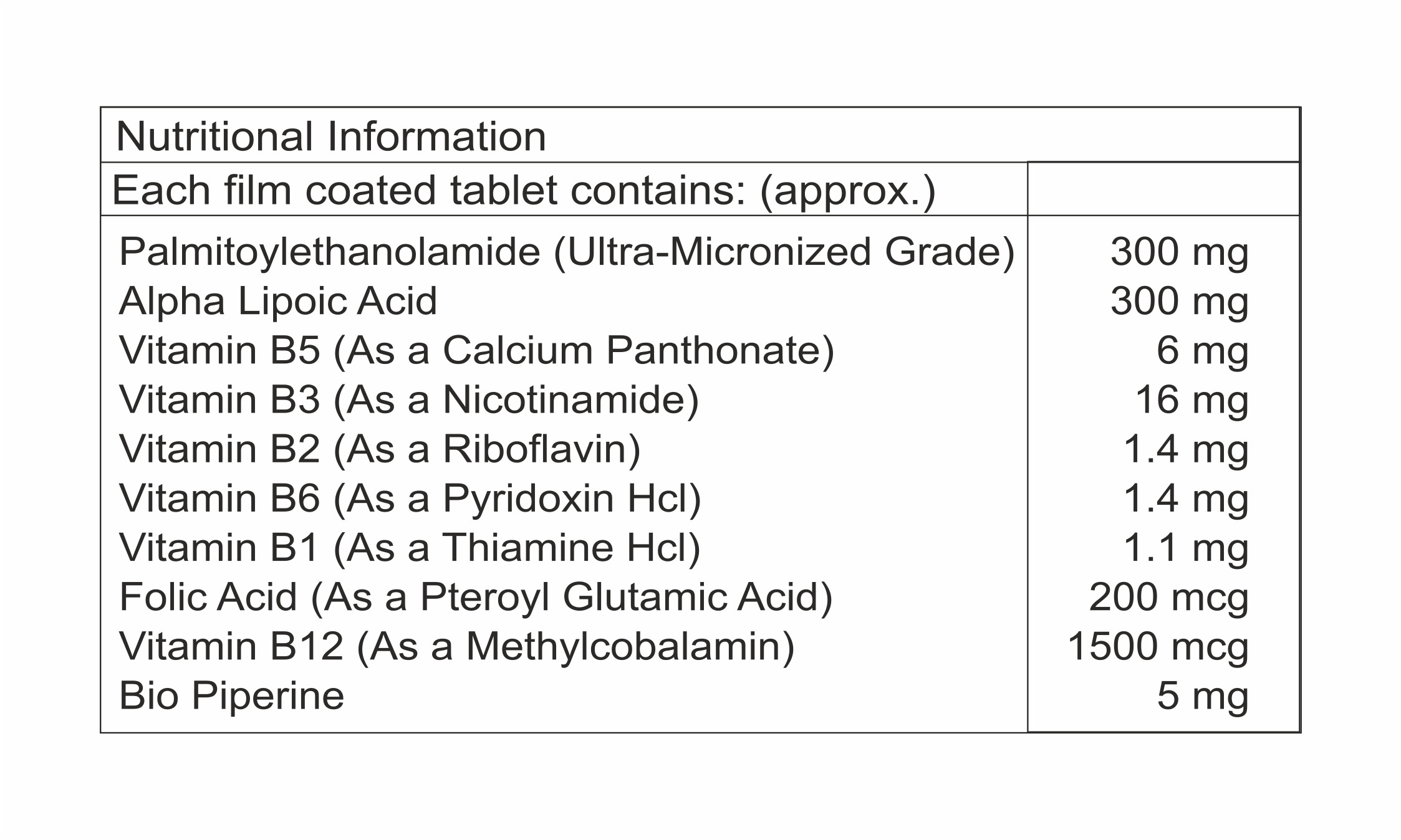 Alpha Lipoic Acid With Vitamin B-complex Tablet