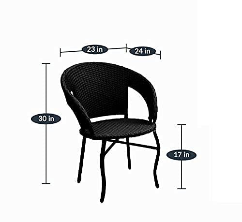 Rattan Swing Chair - Heavy Iron Frame, Black-brown Faux Rattan Weave, Luxury Indoor & Outdoor Comfort | All-weather Support, No Assembly Required, 1-year Warranty