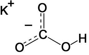 Potassium Bicarbonate - Molecular Formula KHCO3, White Crystalline Powder, pH 8.2 - 8.6, Density 2.17 g/cm3, Melting Point 100 °C