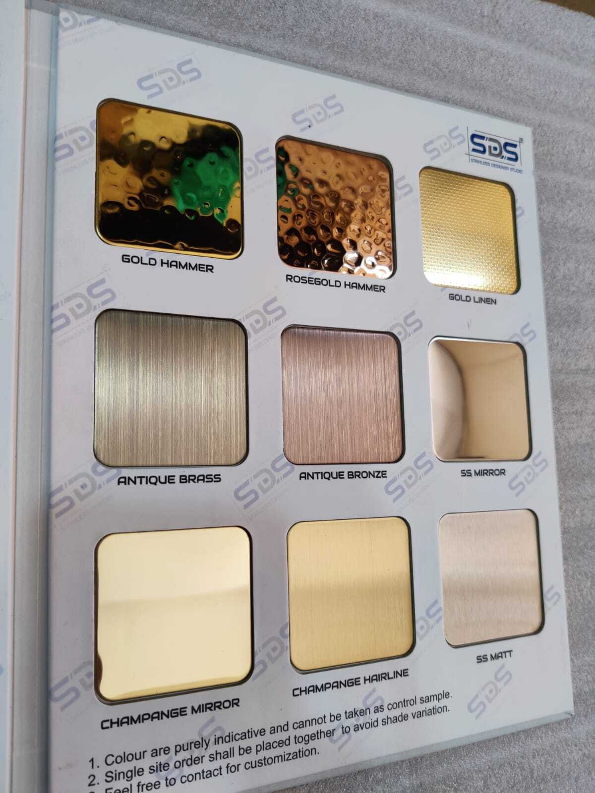 Designer Mirror Etching Finish Stainless Steel Sheet By Sds