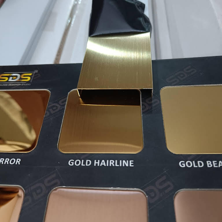 Gold Hairline Etching Elevator Cabin Ss Sheet By Sds