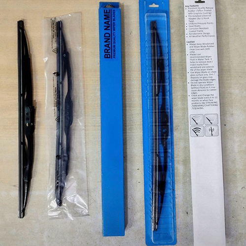 Premium Quality METAL Wiper Blades - High-Quality Plastic & Metal, Customized Sizes, Sleek Black Color | Semi-Automatic Power Factor, Ideal for Commercial Use