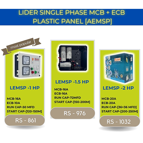 Lemsp 1.5 Hp Mcb-ecb Plastic Panel Dimension (L*w*h): As Per Available Millimeter (Mm)