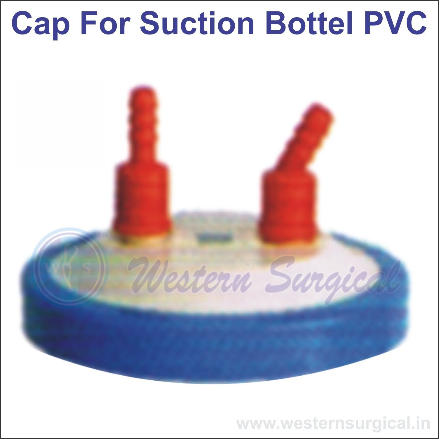 Medical Suction Machine Bottle Cap - Color Code: Blue & White