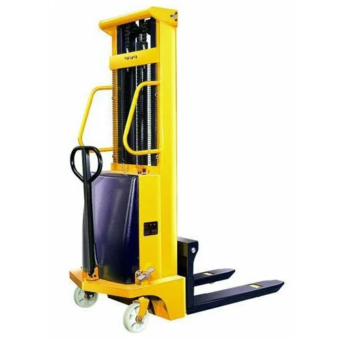 Yellow Industrial Semi Electric Stacker