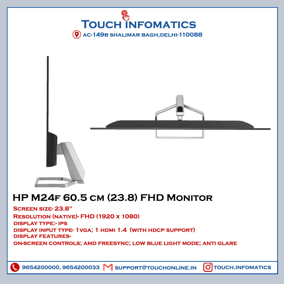 Hp M24f 23.8-inch Monitor
