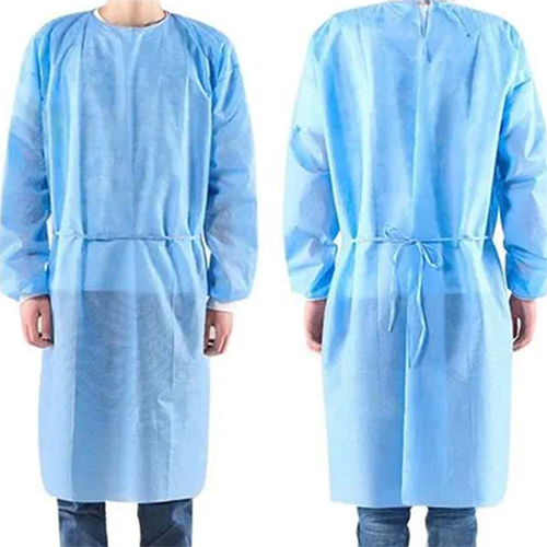 APRON STYLE SURGICAL GOWN - Disposable Non-Woven PPSB Material , Color Code: Blue (Custom Request), Suitable for Clinical/Hospital Use