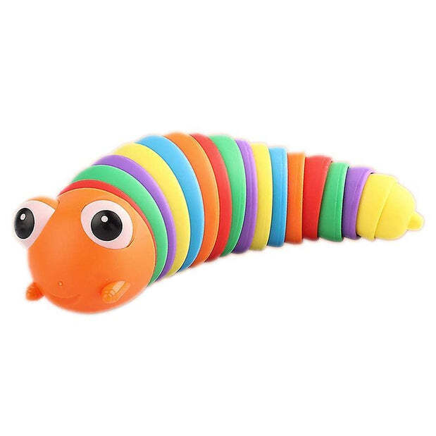 3d Rainbow Color Plastic Slug Fidget Toys (17594)