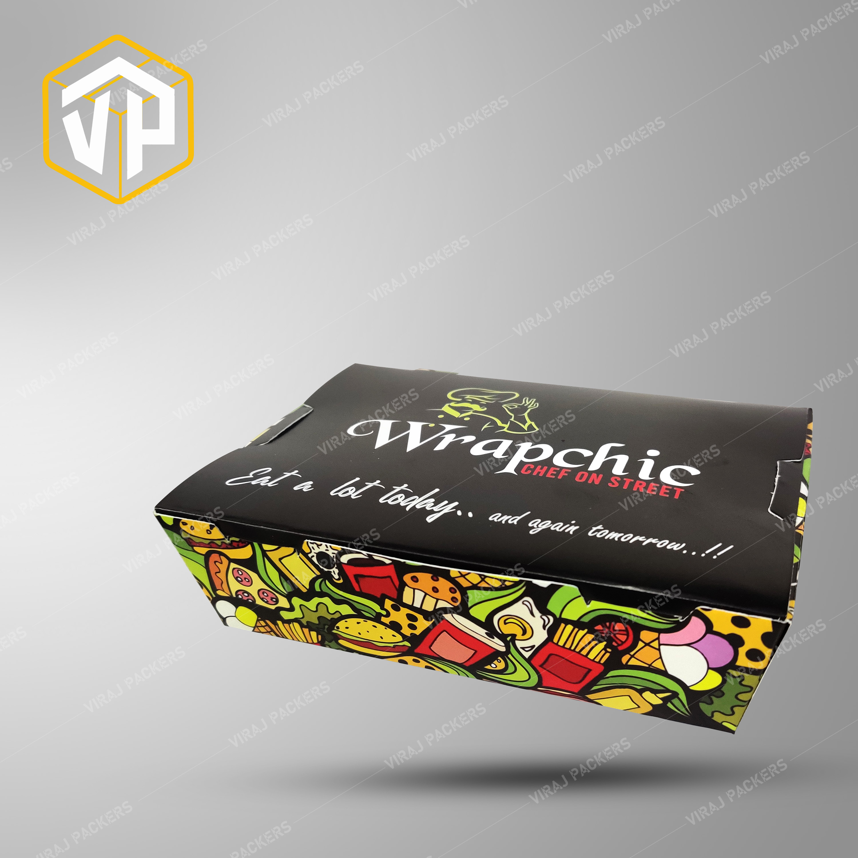 750 Ml Biryani Packaging Box - Food-grade Paperboard , Eco-friendly, Grease-resistant, Secure Closure, Custom Branding, Ventilation Options