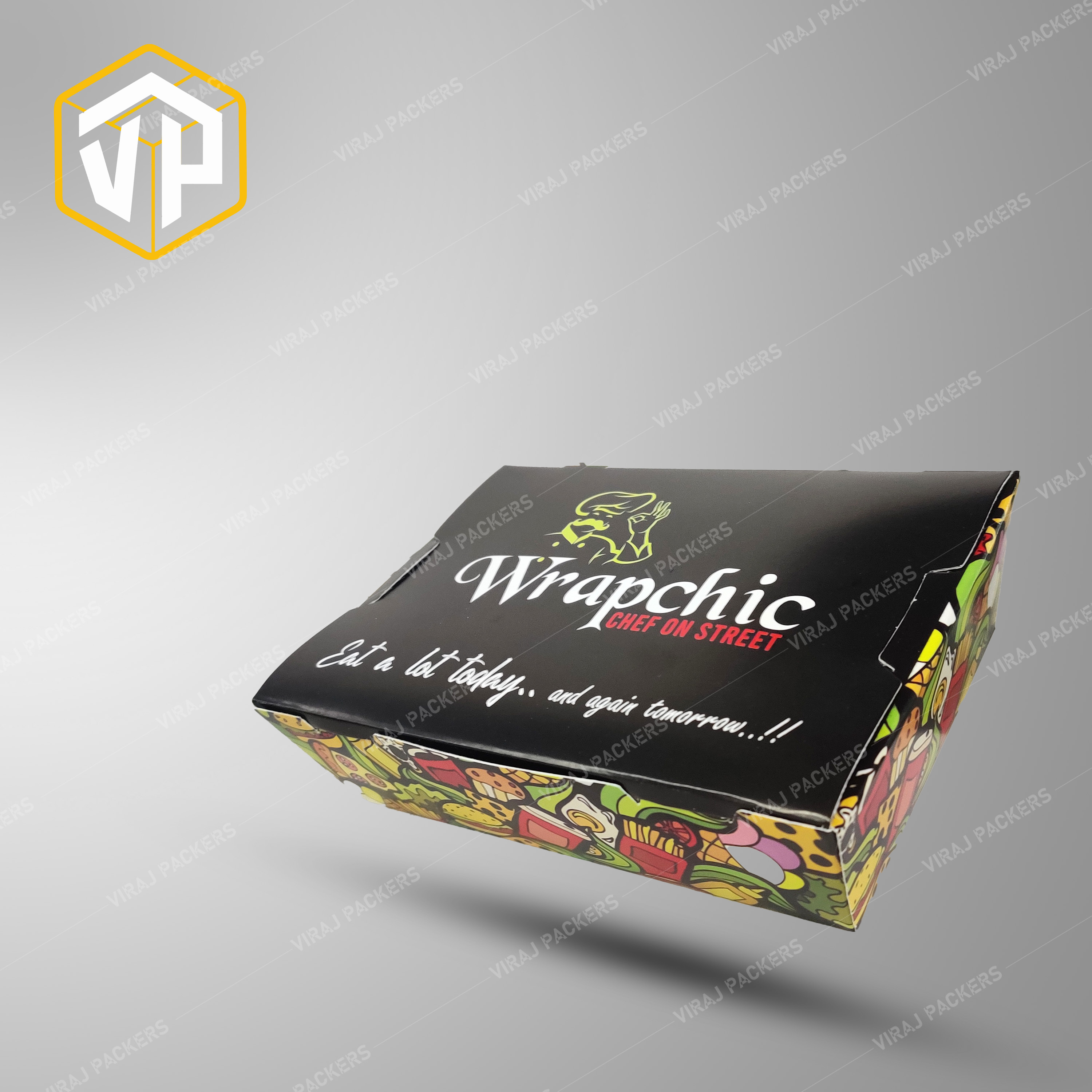 750 Ml Biryani Packaging Box - Food-grade Paperboard , Eco-friendly, Grease-resistant, Secure Closure, Custom Branding, Ventilation Options