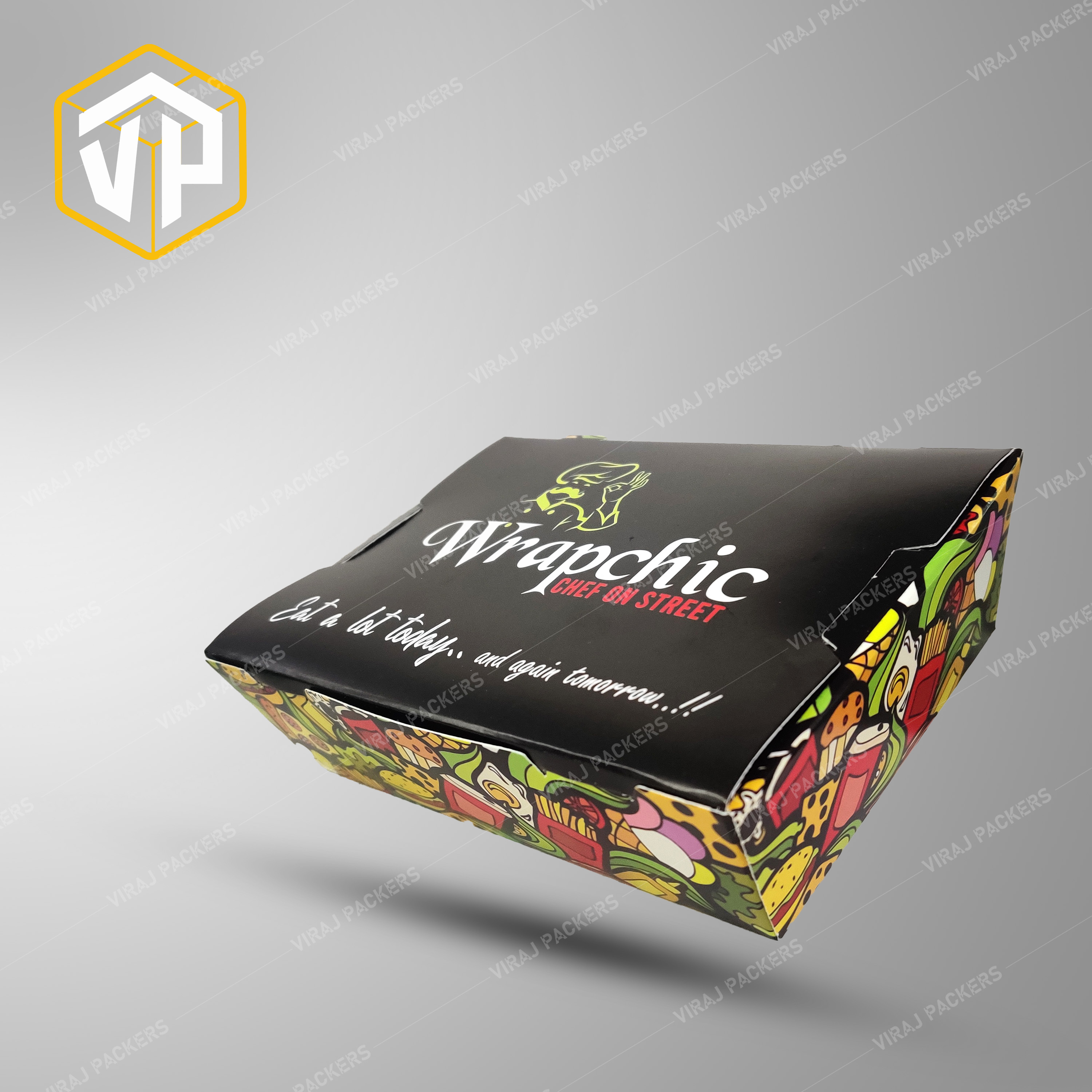 750 Ml Biryani Packaging Box - Food-grade Paperboard , Eco-friendly, Grease-resistant, Secure Closure, Custom Branding, Ventilation Options