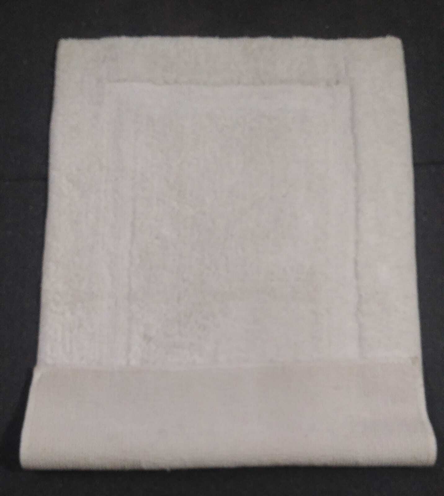 Bath Rugs 24x36 Inches - Cotton Material, 24x36 Inches, White Color | Anti-slip, Quick Drying, Hand Washable, Loop Pile, Deluxe Design