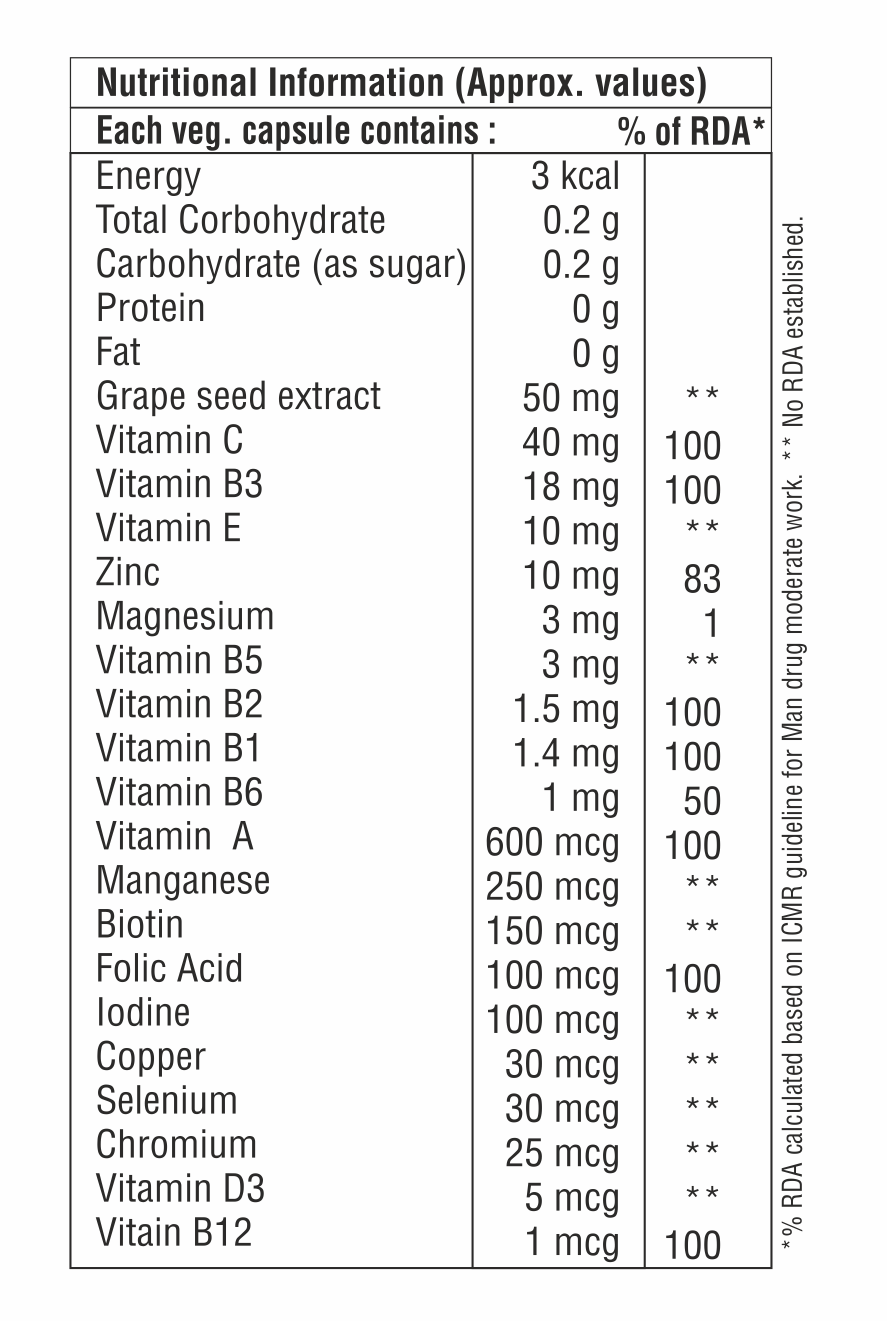 Zinc With B-complex And Vitamin C Veg Capsule