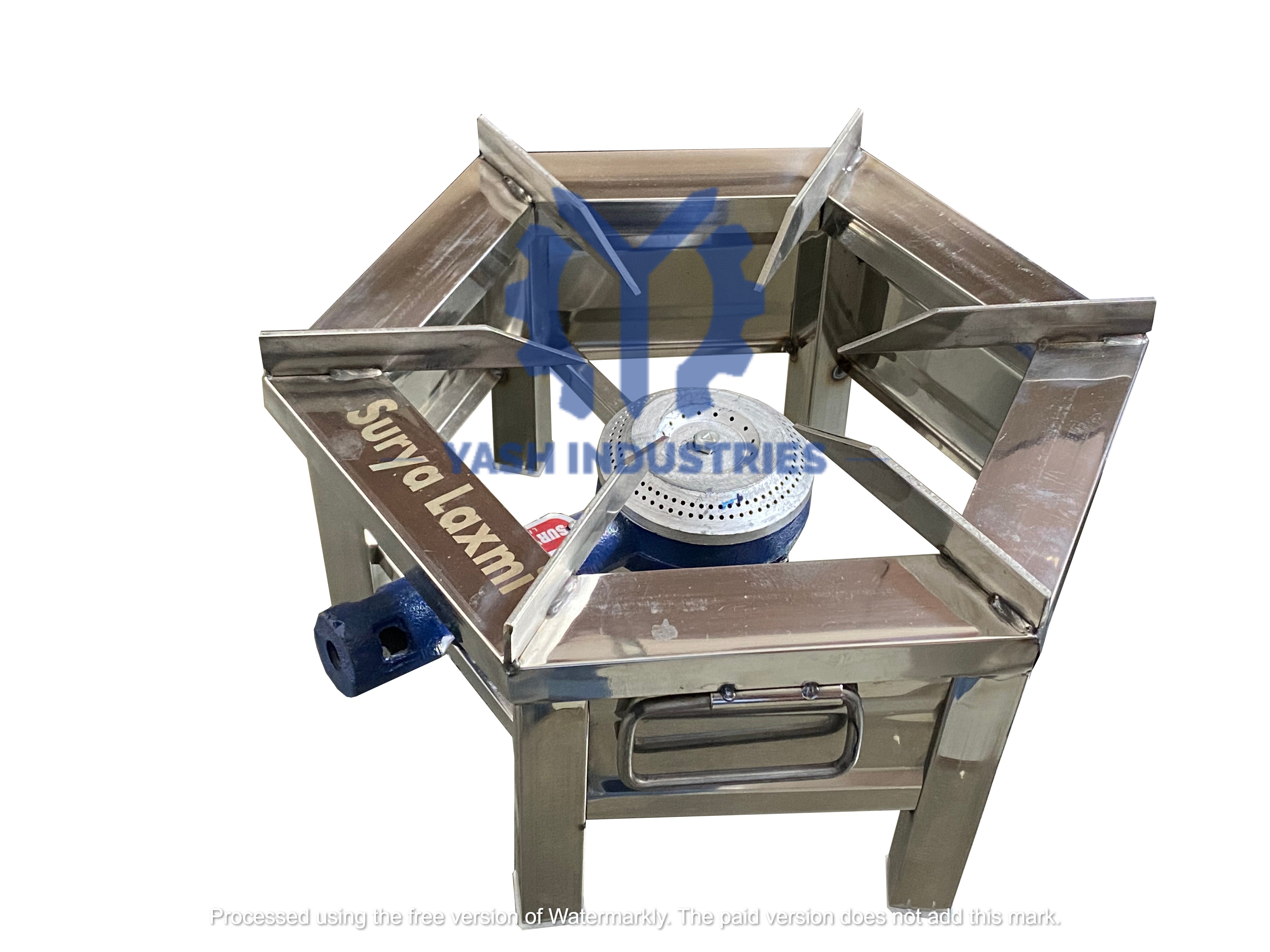 12 X 12 X 8 Stainless Steel Hexa 12 Surya Laxmi Gas Stove/gas Bhatti/gas Chula - Application: Cooking