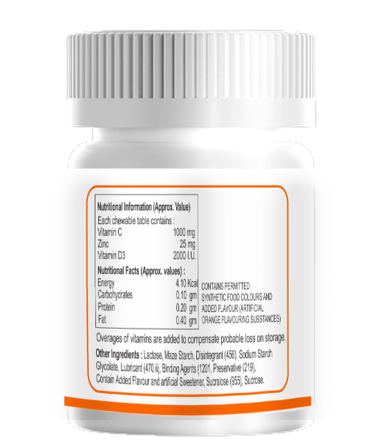 Vitamin C With Zinc And Vitamin D3 Chewable Tablet