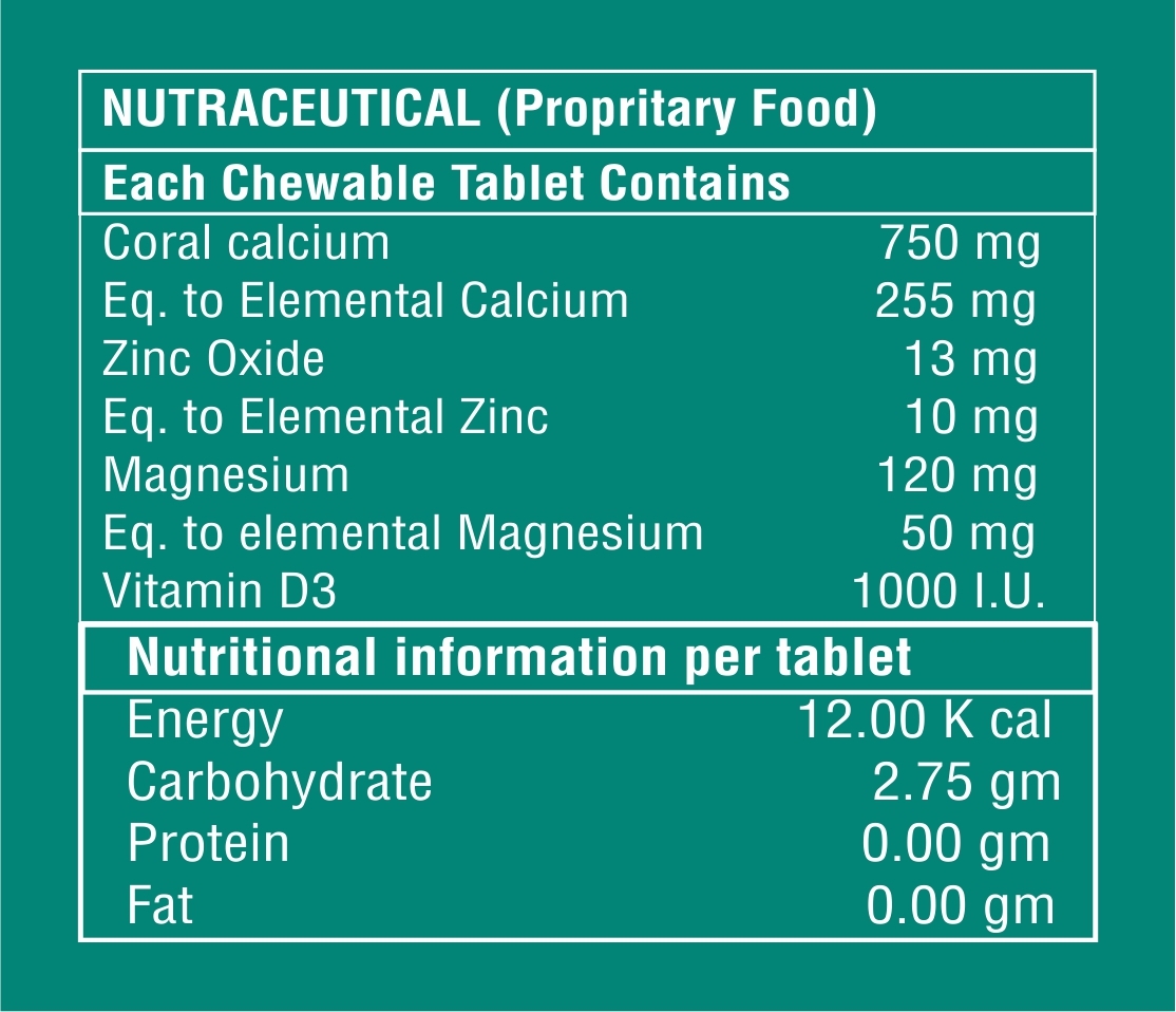 Coral Calcium With Vitamin D3 Chewable Tablet