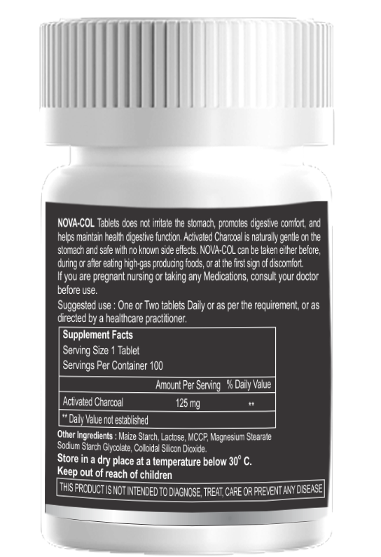 Activated Charcoal Tablet - 12 Mm , Green Color - Emergency Treatment For Poisoning, 100 Tablets In Plastic Bottle, Room Temperature Storage