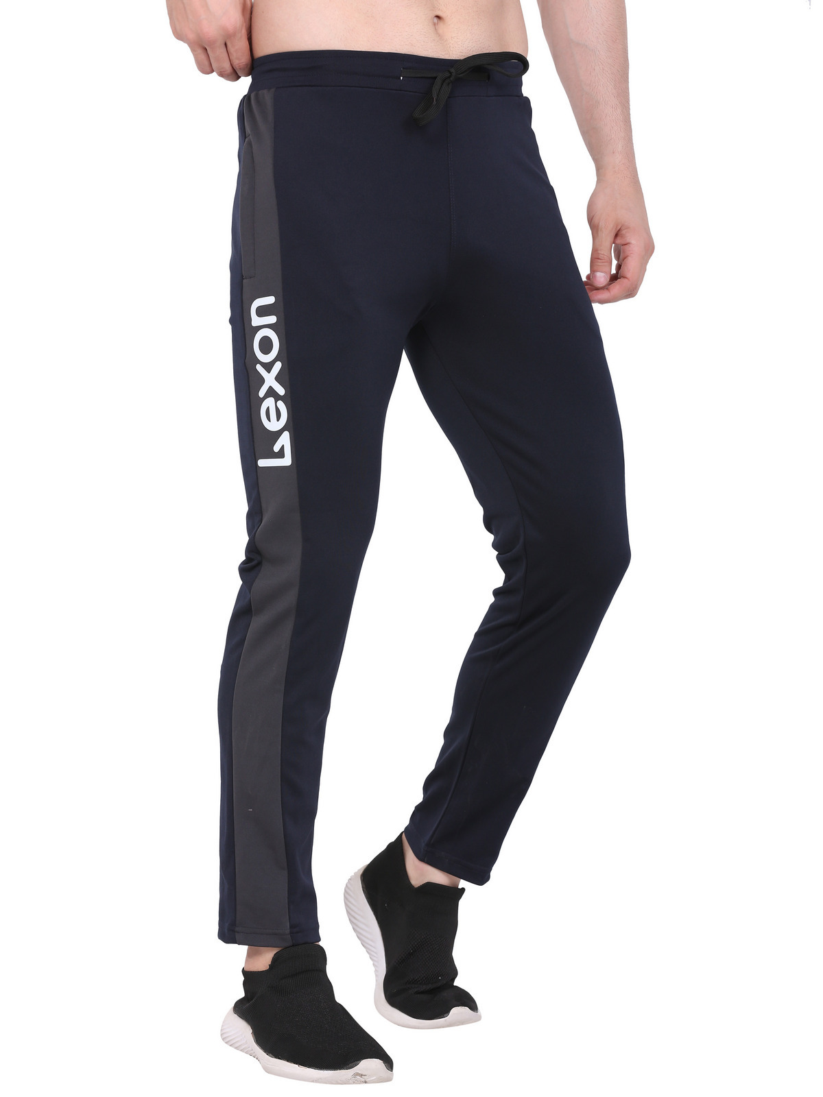 Lexon Lycra Stretchable Regular Fit Stripe Joggers Track Pant For Men