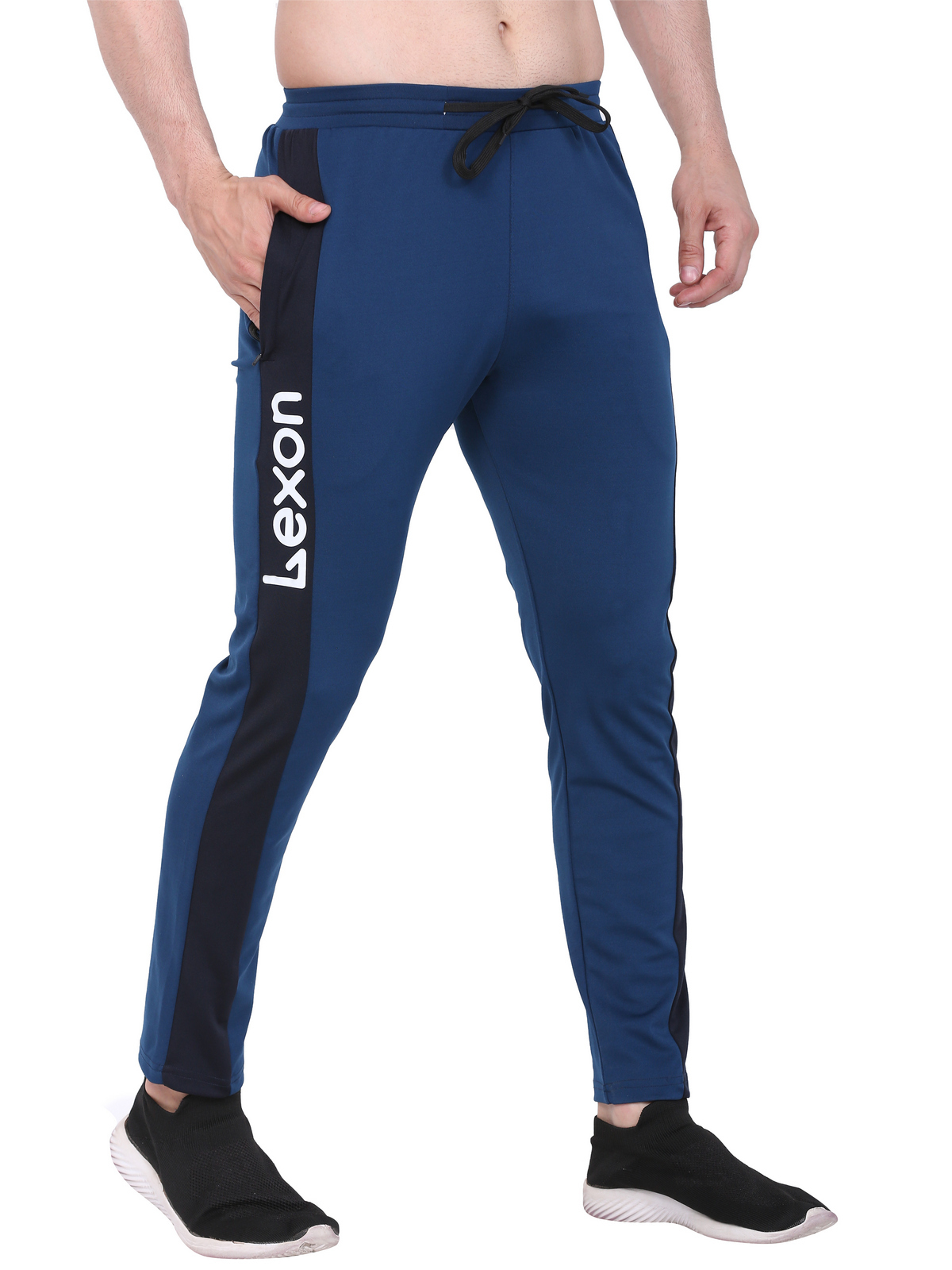 Lexon Lycra Stretchable Regular Fit Stripe Joggers Track Pant For Men