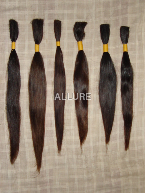 Natural Black & Natural Brown Remy Single Drawn Hair