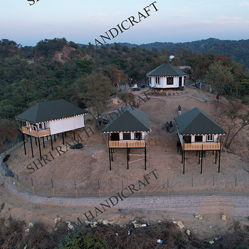 Machan Swiss Cottage Tent - Color: As Per Requirement