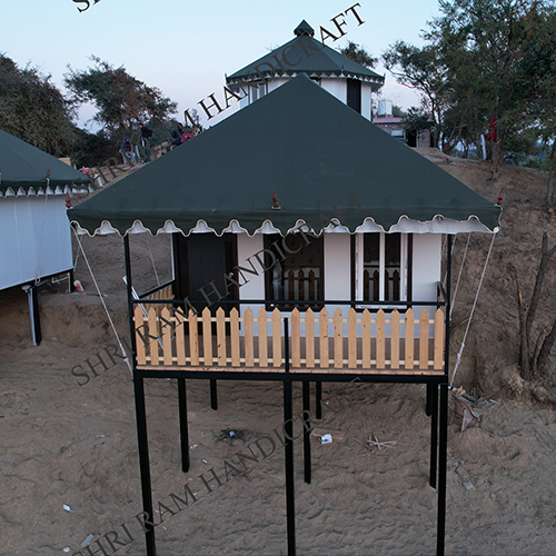 Machan Swiss Cottage Tent - Color: As Per Requirement