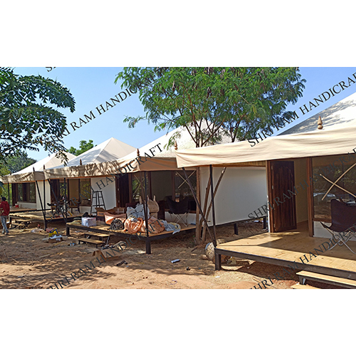 White Swiss Cottage Tent - High-quality Polyester Customized Size & Color Double-layered Design Elegant Plain Style For Outdoor Use