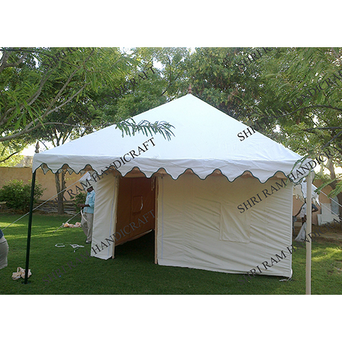 White Swiss Cottage Tent - High-quality Polyester Customized Size & Color Double-layered Design Elegant Plain Style For Outdoor Use